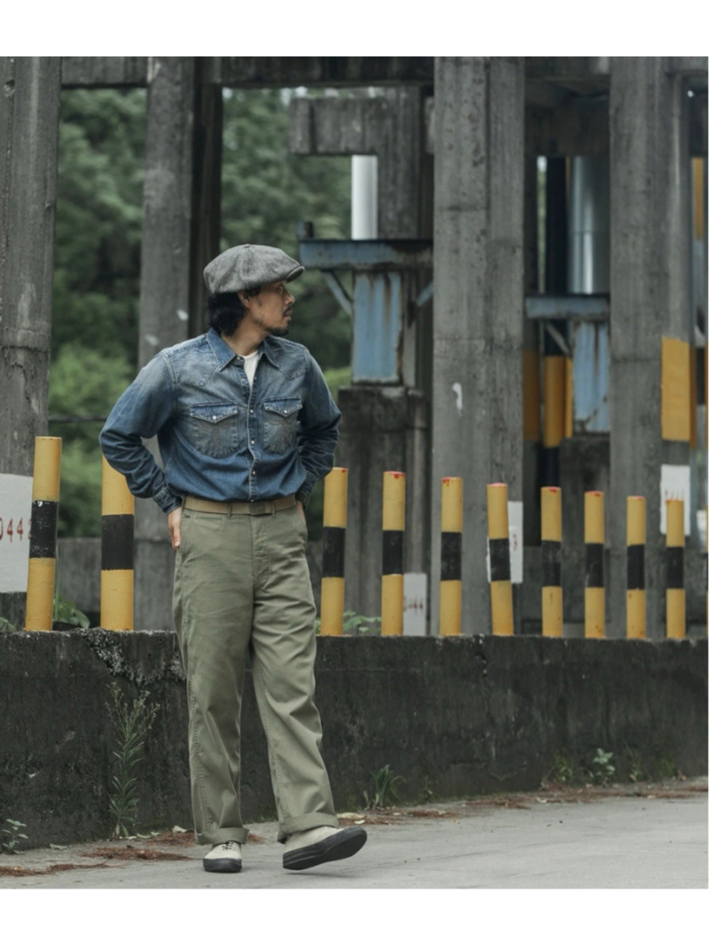 Bronson Arm M-41 HBT Fatigue Pants Vintage Rugged Style Work Trouser 36x31.5